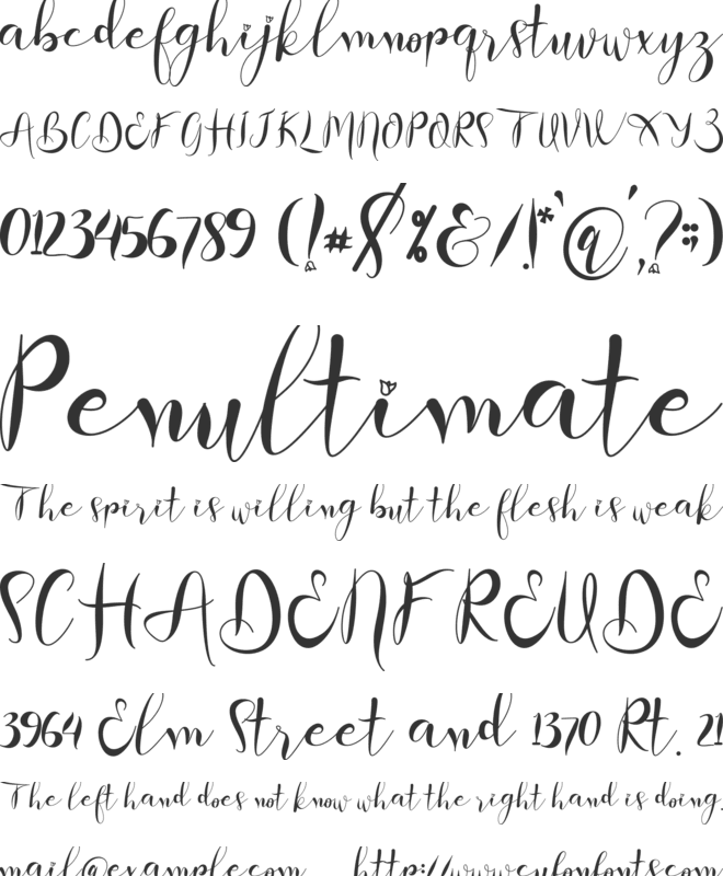 Berthessa font preview
