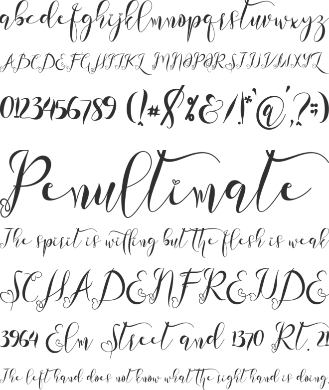 Astherlia font preview