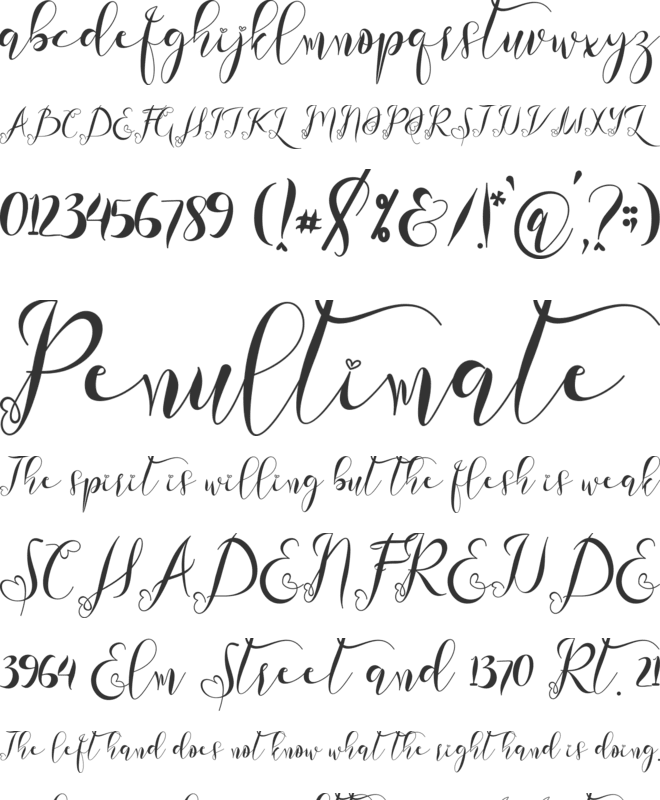Astherlia font preview