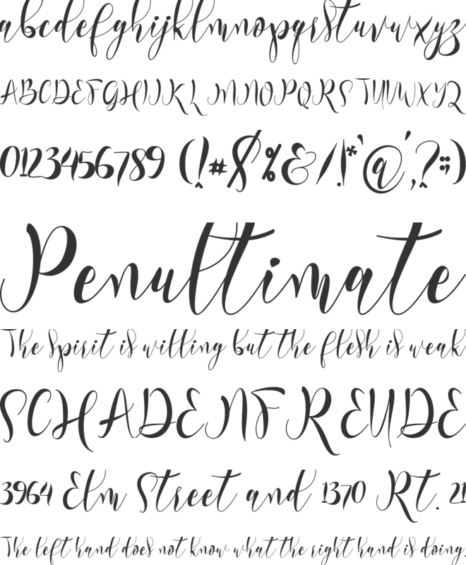 Beathria font preview