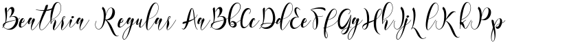 Beathria Regular font