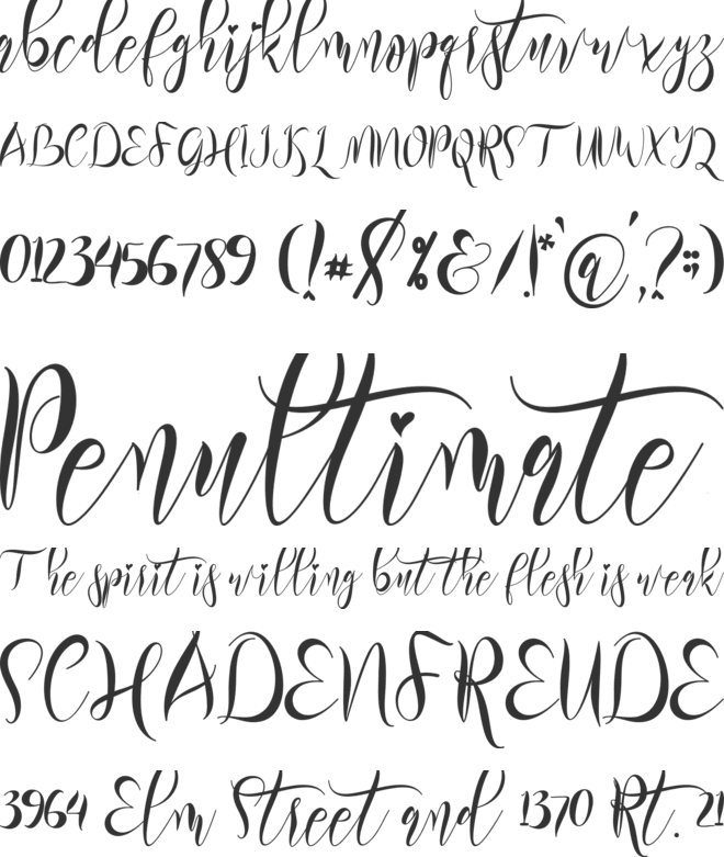 Rillilove font preview