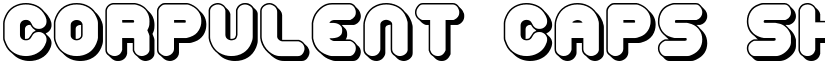 Corpulent Caps Shadow BRK font