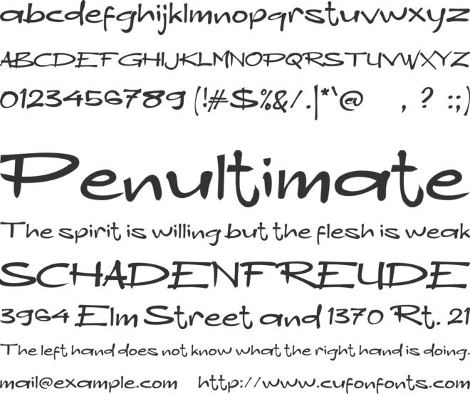 a Amne Sans font preview