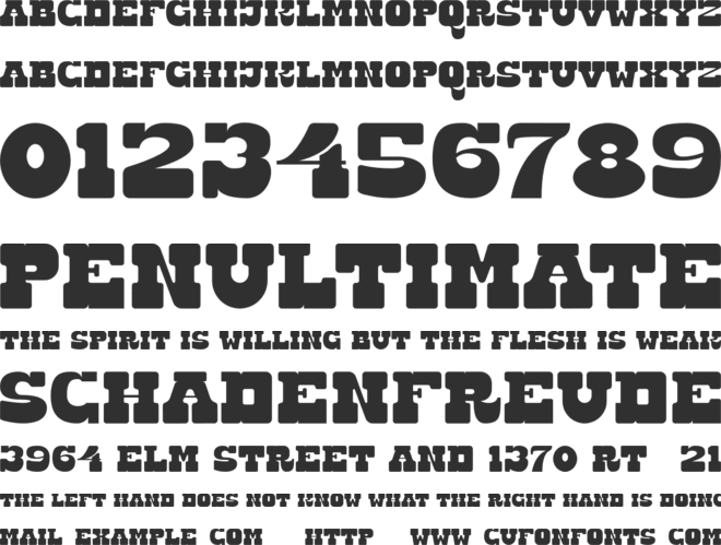Stinky Pete font preview
