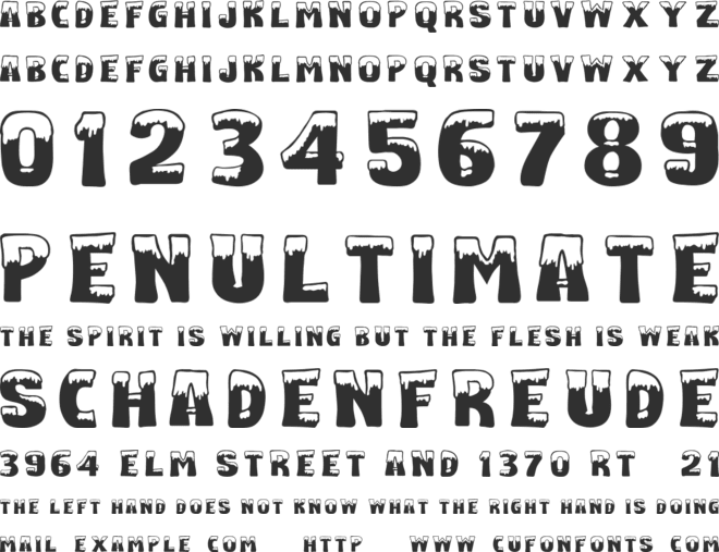 firstsnow font preview