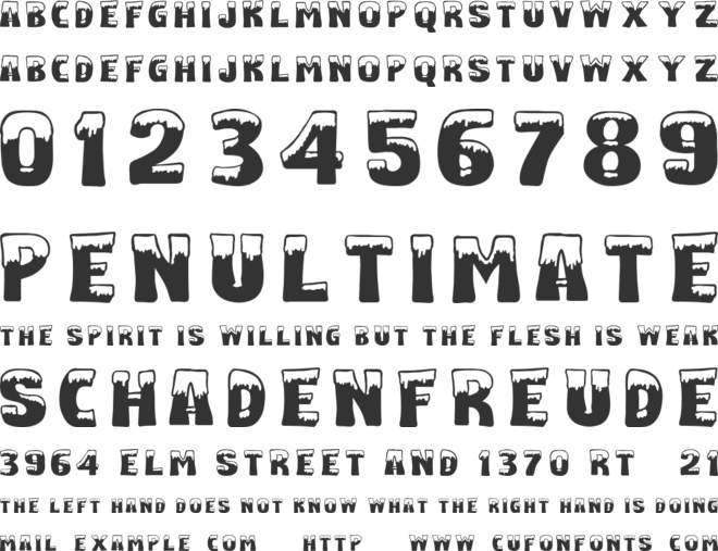 firstsnow font preview