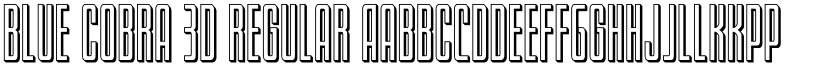 Blue Cobra 3D Regular font