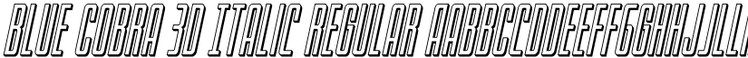 Blue Cobra 3D Italic Regular font