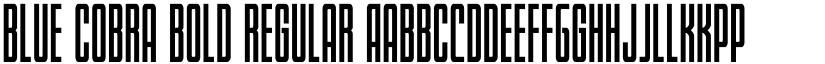 Blue Cobra Bold Regular font