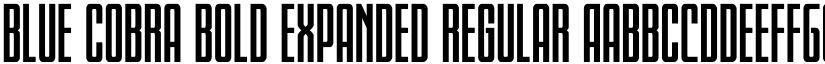 Blue Cobra Bold Expanded Regular font