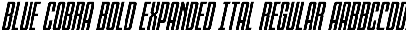 Blue Cobra Bold Expanded Ital Regular font