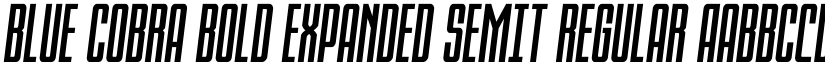 Blue Cobra Bold Expanded SemIt Regular font