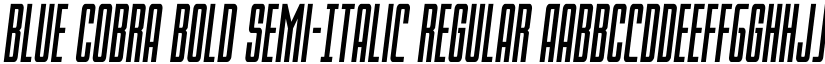 Blue Cobra Bold Semi-Italic Regular font