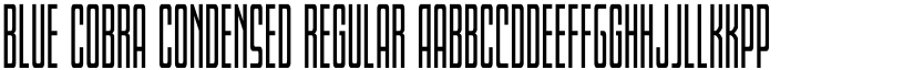 Blue Cobra Condensed Regular font