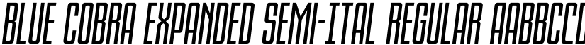 Blue Cobra Expanded Semi-Ital Regular font