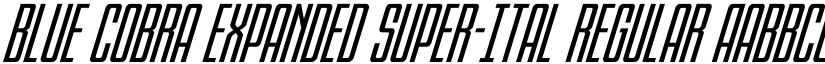 Blue Cobra Expanded Super-Ital Regular font