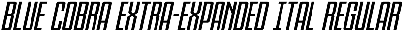 Blue Cobra Extra-Expanded Ital Regular font