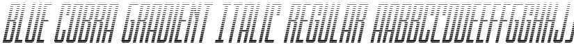 Blue Cobra Gradient Italic Regular font