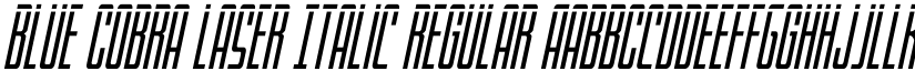 Blue Cobra Laser Italic Regular font