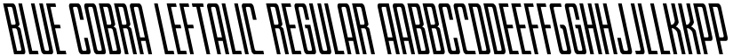 Blue Cobra Leftalic Regular font