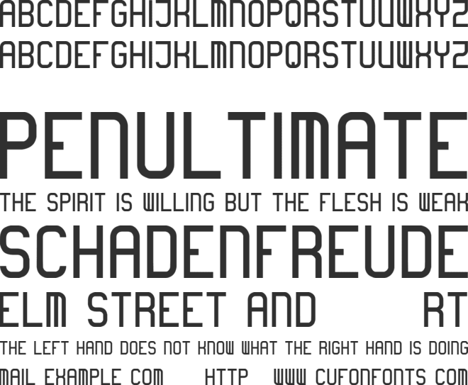 Boring font preview