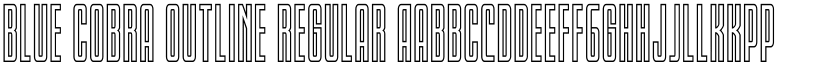 Blue Cobra Outline Regular font