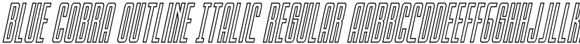 Blue Cobra Outline Italic Regular font