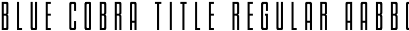 Blue Cobra Title Regular font