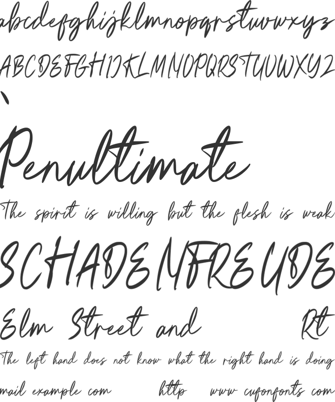 Redbock font preview