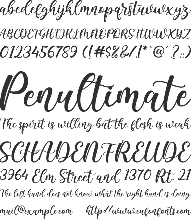 Bealy Beyla font preview
