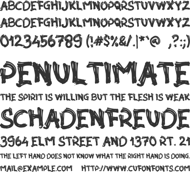 a Akar Rumput font preview