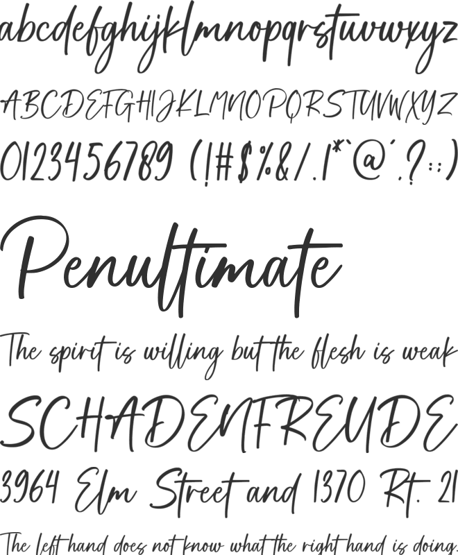 Soul Signature font preview