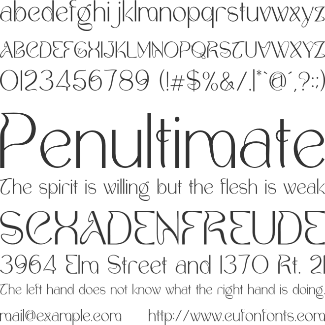 Soothing font preview