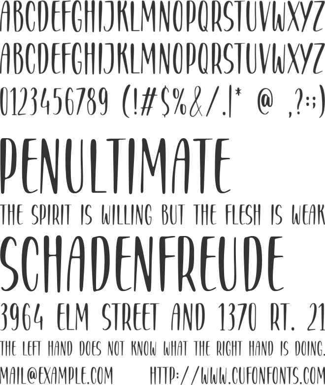 GROVELANE font preview