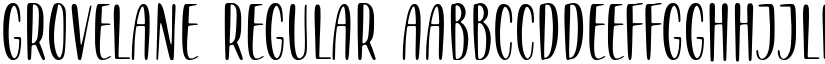 GROVELANE Regular font