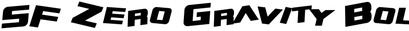 SF Zero Gravity Bold Italic font