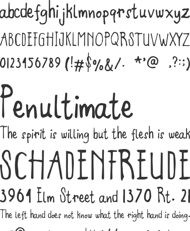 Summer Vacation font preview