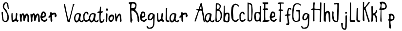 Summer Vacation Regular font