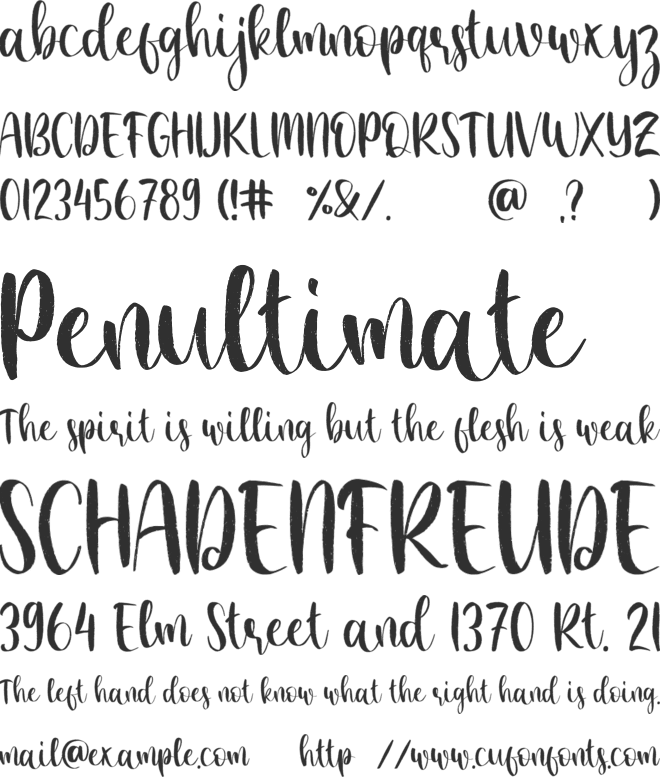 Home Winter font preview