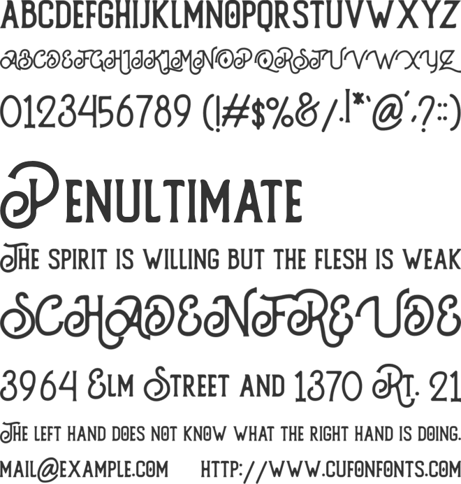 Bhortead font preview