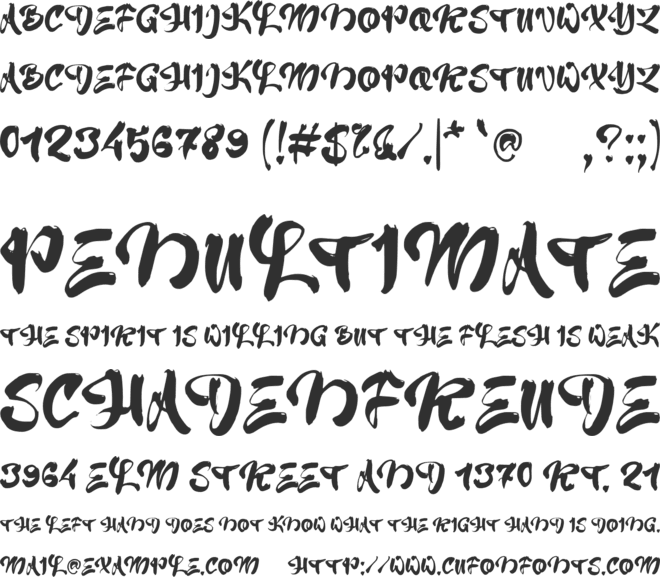 a Aihao font preview