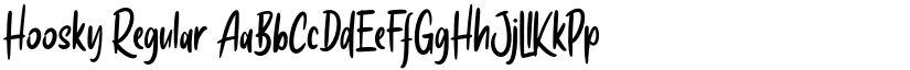 Hoosky Regular font