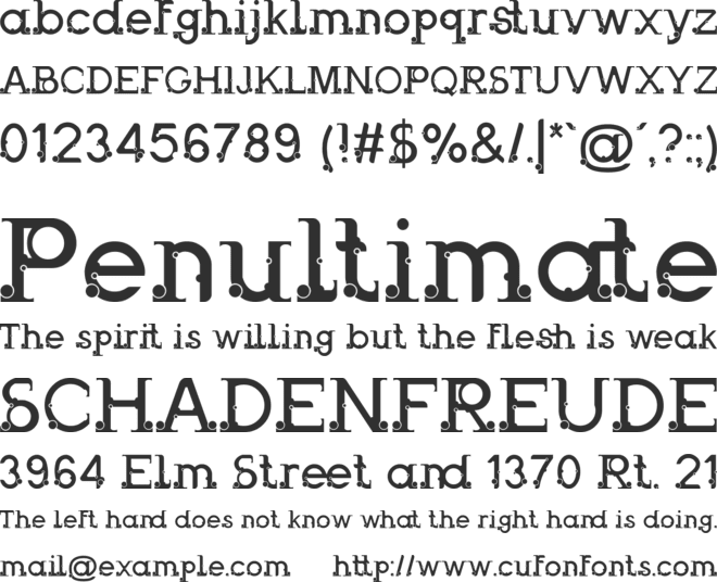 Odessa font preview