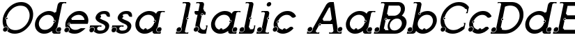 Odessa Italic font