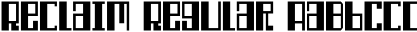 Reclaim Regular font