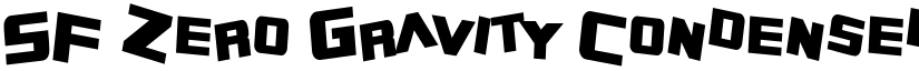 SF Zero Gravity Condensed Bold font