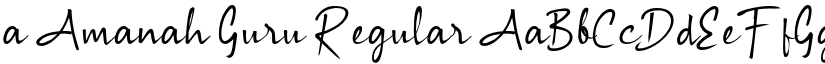 a Amanah Guru Regular font