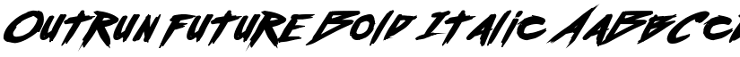 Outrun future Bold Italic font