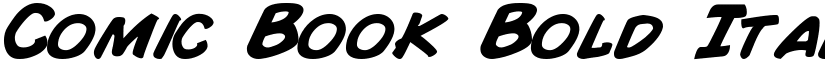 Comic Book Bold Italic font